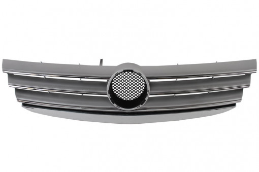 Grila radiator (AVANTGARDE/ELEGANCE, argintiu/crom) potrivit MERCEDES A (W169) 1.5-2.0D 09.04-06.12 -05.08