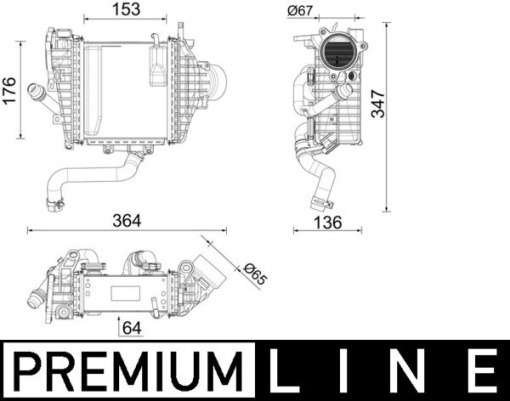 Intercooler potrivit MERCEDES GLE (C167), GLE (V167) 2.0D/2.0DH 10.18-03.23