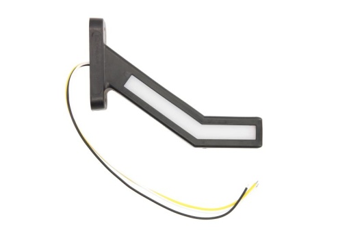 Lumina clarificare dreapta, portocaliu/rosu/alb, LED, suprafata, lungime cablu 400mm, cu brat lung, 12/24V (indicator dinamic; tip: neon; cu functie de semnalizator spate)