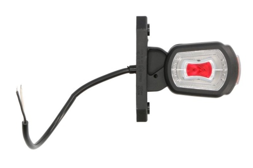 Lumina delimitare dreapta, portocaliu/rosu/alb, LED lungime cablu 300mm, brat scurt, 12/24V (IP68)