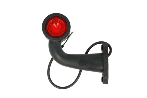 Lumina delimitare stanga, rosu/alb, LED lungime cablu 450mm, pe brațul mediu-lung, 12/24V
