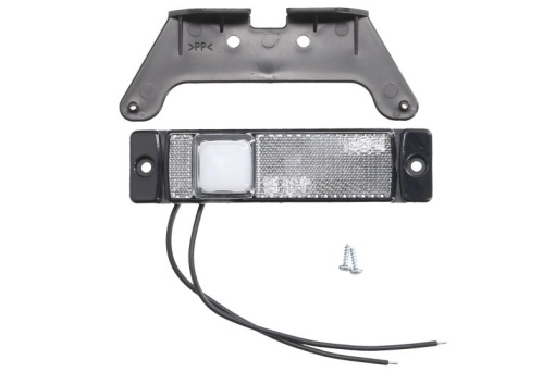 Lumini clarificare stanga/dreapta, alb, LED, inaltime 32mm; latime 130mm; adancime 20mm, în relief, lungime cablu 210mm, cu cuier, 12/24V