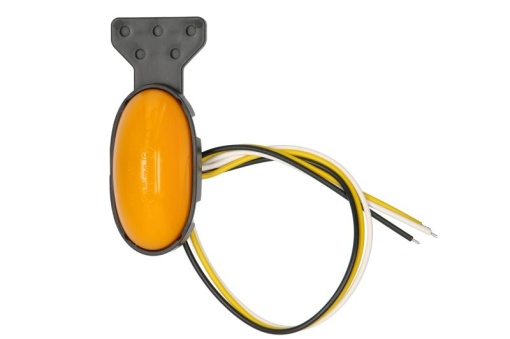 Lumini clarificare stanga/dreapta, forma: oval, portocaliu, LED, inaltime 75mm; latime 39,5mm; adancime 31mm, în relief, lungime cablu 380mm, cu cuier, 12/24V (tip: neon; cu functie de semnalizator lateral, IP6K9K)
