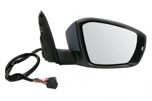 Oglinda laterala Dreapta electric, incalzita, crom, pliabil electric potrivit SKODA OCTAVIA III; VW T-ROC