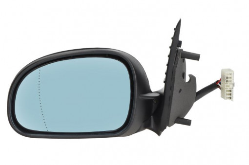 Oglinda laterala Stanga electric, asferica, incalzita, albastru potrivit PEUGEOT 406