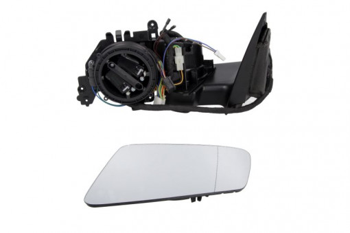 Oglinda laterala Stanga electrica, asferica, incalzita, crom, pliabil electric, nici o locuinta potrivit MERCEDES A W176, CLA C117, CLA SHOOTING BRAKE X117, GLK X204