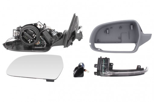 Oglinda laterala Stanga electrica, asferica, incalzita, potrivit AUDI A4 ALLROAD B8, A4 B8