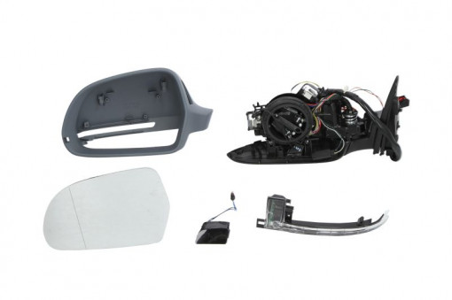 Oglinda laterala Stanga electrica, asferica, incalzita potrivit AUDI A6 ALLROAD C6, A6 ALLROAD C7, A6 C6 -08.11 - Img 1