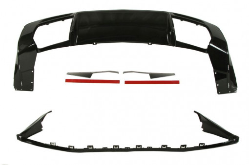 Ornament bara SS style, negru lucios, cu un decupaj teava evacuare: doi potrivit CHEVROLET CAMARO 01.16-12.18