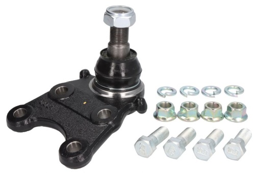 Pivot axa Dreapta/Stanga (inferior fata) (diametru con 20,5mm, cu articulatie bila; cu piulita; cu tampoane) potrivit ISUZU D-MAX I, KB, TROOPER II, TROOPER III; OPEL CAMPO 2.0-3.5 09.90-06.12