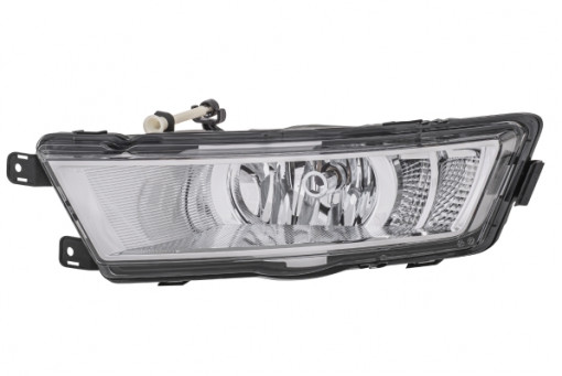 Proiector ceata Stanga (H8/LED, cromat; cu lumini de zi) potrivit SKODA RAPID 07.12-12.18