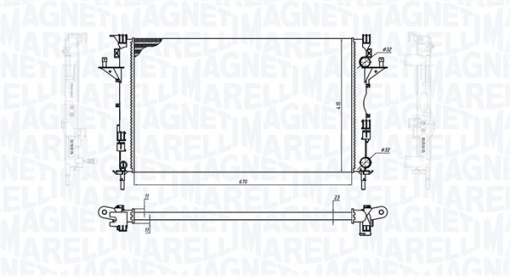 Radiator motor (Automat/Manual) potrivit RENAULT ESPACE IV, LAGUNA II, VEL SATIS 1.6-2.2D