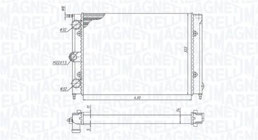 Radiator motor (Automat/Manual) potrivit VW DERBY, GOLF I, GOLF II, JETTA I, JETTA II, PASSAT B2, POLO, POLO CLASSIC, POLO II, SANTANA, SCIROCCO 1.0-1.8 - Img 1
