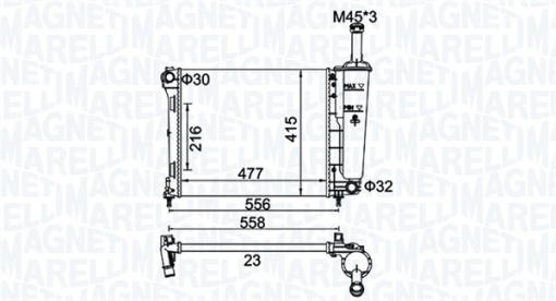 Radiator motor (Manual) potrivit FIAT 500, 500 C, PANDA; FORD KA 1.2/1.2LPG