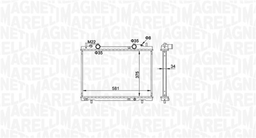 Radiator motor (Manual) potrivit FIAT BRAVA, BRAVO I 1.9D