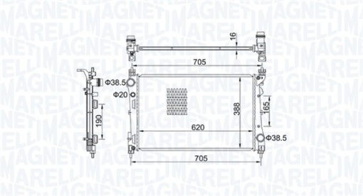 Radiator motor (Manual) potrivit FIAT DOBLO, DOBLO CARGO; OPEL COMBO TOUR, COMBO/MINIVAN 1.3D/1.4