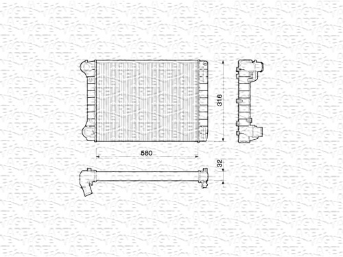Radiator motor (Manual) potrivit FIAT IDEA, PUNTO, PUNTO/HATCHBACK; LANCIA MUSA 1.8/1.9D