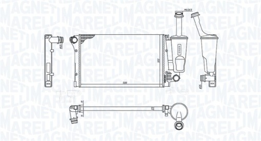 Radiator motor (Manual) potrivit FIAT PANDA, PANDA/HATCHBACK 1.1-1.4CNG