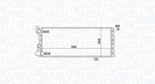 Radiator motor (Manual) potrivit FIAT PANDA, PANDA/HATCHBACK; LANCIA Y10 1.0/1.1