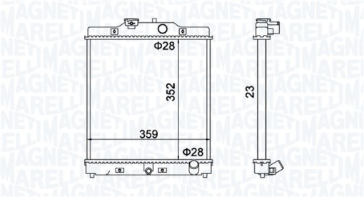 Radiator motor (Manual) potrivit HONDA CIVIC V, CIVIC VI, CRX III, QUINTET 1.3-1.6