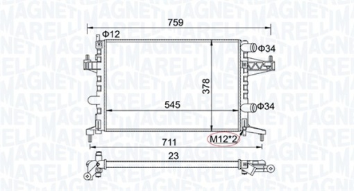 Radiator motor potrivit OPEL COMBO TOUR, COMBO/MINIVAN, CORSA C, CORSA C/HATCHBACK, TIGRA 1.0-1.8