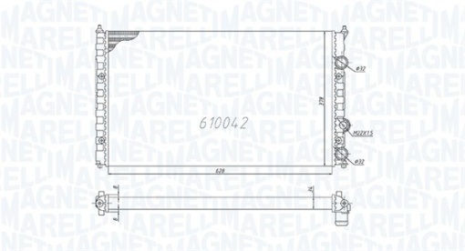 Radiator motor potrivit SEAT CORDOBA, CORDOBA VARIO, IBIZA II, INCA; VW CADDY II, CADDY II/MINIVAN, GOLF III, LUPO I, POLO, POLO III, POLO III CLASSIC, VENTO 1.0-2.9