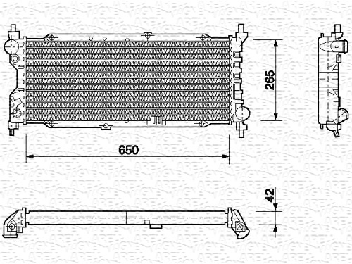 Radiator racire motor potrivit OPEL COMBO/MINIVAN, CORSA B, CORSA B/HATCHBACK 1.5D/1.7D 03.93-10.01