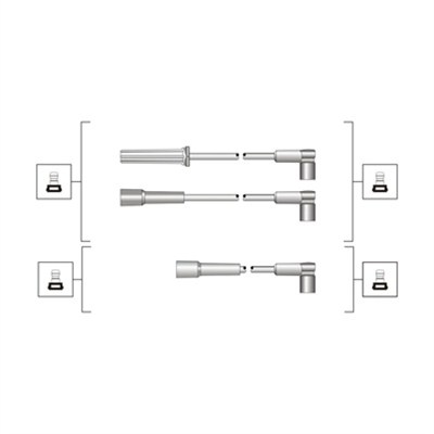 Set cablaj aprindere potrivit DAEWOO ESPERO 1.8/2.0 02.95-09.99