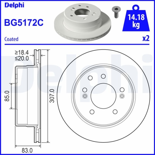 Set discuri frana (2 buc.) Spate Dreapta/Stanga potrivit SSANGYONG RODIUS I, RODIUS II 2.0D-3.2 05.05-