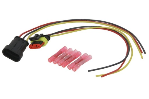 Set reparatie cabluri diferite (265mm, numar pini: 3, manson termocontractabil) potrivit ABARTH 500 / 595 / 695, 500C / 595C / 695C, GRANDE PUNTO, PUNTO; AUDI 100 C1 0.7-Electric 11.68-