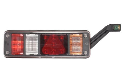 Stop spate dreapta EASYCONN I (LED, 24V, cu intermitent, cu lumina de ceata, lumina de marșarier, cu lumina stop, lumini parcare, reflector triunghiular, cu lampă cu braț prelungit, conector: 7PIN + 4x 2PIN)