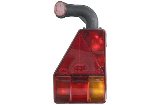 Stop spate stanga EARPOINT (12V, cu intermitent, cu far ceață, cu stop, lumină de parcare, reflector triunghiular, cu lampă cu braț extensibil, șuruburi, număr de conexiuni: 5, conector: Bayonet 5PIN)