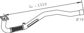 Teava esapament (diametru:78mm, lungime:1310mm) potrivit IVECO EUROCARGO I-III F4AE0481A-F4AE3481B 09.00-09.15