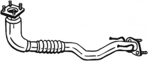 Teava esapament Fata (lungime:830mm) potrivit SEAT ALTEA, ALTEA XL, LEON, TOLEDO III; SKODA OCTAVIA II; VW GOLF PLUS V, GOLF V, GOLF VI 1.4 06.04-