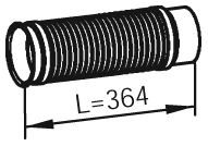 Teava esapament (lungime:365mm) EURO 5 potrivit MAN TGS I, TGX I D2066LF06-D2676LF25 06.06-