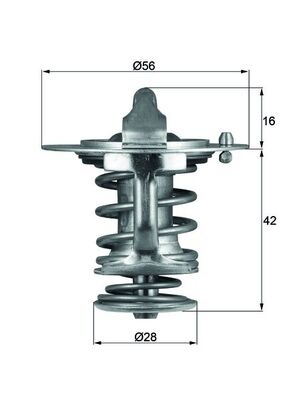 Termostat lichid racire (76°C) potrivit MITSUBISHI 3000 GT, COLT IV, COLT V, GALANT VII, L400, LANCER IV, LANCER V, LANCER VI, MIRAGE IV, PAJERO CLASSIC, PAJERO II, PAJERO III 1.3-3.2D 01.90-