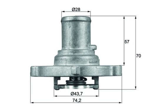Termostat lichid racire (87°C) potrivit FIAT BRAVA, BRAVO I, IDEA, MAREA, PALIO, PUNTO, SIENA, STILO, STRADA; LANCIA MUSA, Y, YPSILON 1.2-1.4 07.97-