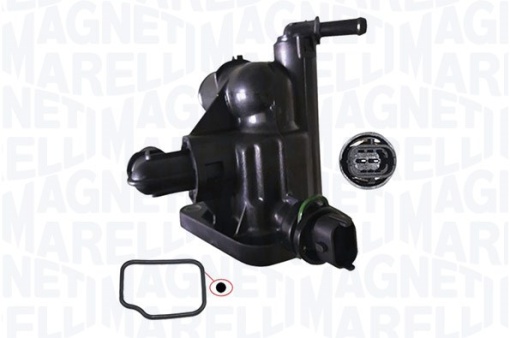 Termostat lichid racire (88°C, in carcasa, cu senzor) potrivit ALFA ROMEO GIULIETTA, MITO; CITROEN NEMO, NEMO/MINIVAN; FIAT 500, 500 C, 500L, 500X, DOBLO, DOBLO CARGO, FIORINO 0.9-1.6D 11.07-