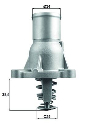 Termostat lichid racire (92°C, in carcasa) potrivit FIAT STILO; OPEL ASTRA H, ASTRA H GTC, CORSA D, CORSA E, INSIGNIA A, MERIVA A, ZAFIRA B, ZAFIRA B/MINIVAN; SAAB 9-5 1.6/1.6CNG 03.05-