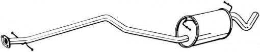 Toba esapament intermediara potrivit FORD TOURNEO CONNECT, TRANSIT CONNECT 1.8D 06.02-12.13