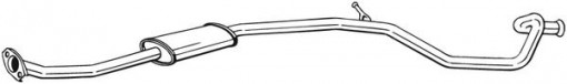 Toba esapament intermediara potrivit PEUGEOT 206 1.1-1.6 07.02-