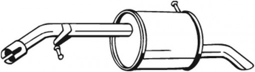 Toba finala esapament potrivit PEUGEOT 2008 I, 207, 207/HATCHBACK, 208 I, 208/HATCHBACK 1.4D 02.06-