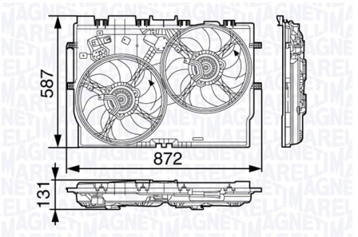 Ventilator radiator potrivit FIAT DUCATO 2.2D/2.3D/3.0D 07.06-