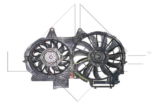 Ventilator radiator Stanga (cu carcasa) potrivit AUDI A4 B6, A4 B7, A6 C5; SEAT EXEO, EXEO ST 1.6-3.2 11.00-05.13