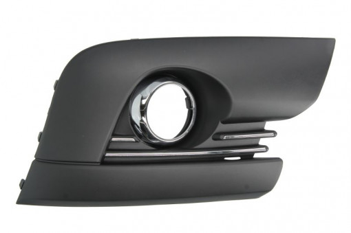 Acoperire bara fata Stanga (cu gauri pentru lampa de ceata, crom/negru) potrivit PEUGEOT 3008 06.09-08.16 06.09-10.13