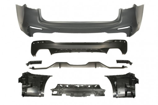 Bara spate M PERFORMANCE, locas senzor parcare: 6, grunduit potrivit BMW 5 G30, F90, 5 G31 Break 02.17-