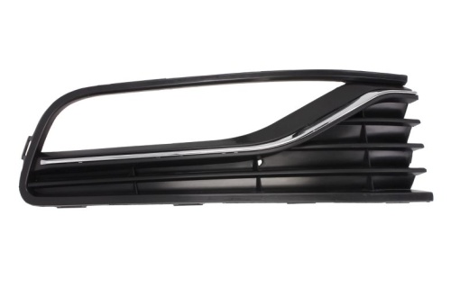 Capac bara fata Dreapta cu locas lampa ceata, plastic, crom/negru/negru lucios potrivit VW POLO, POLO V 06.09-05.22 05.14-09.17