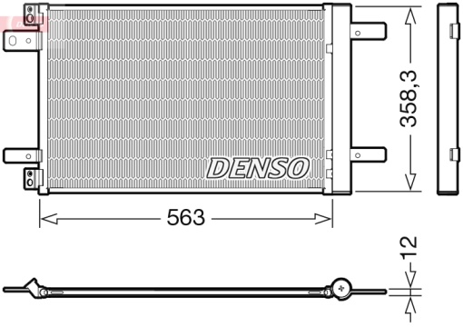 Condensator climatizare (cu uscator) potrivit DS DS 4 II, DS 7; CITROEN BERLINGO, BERLINGO/MINIVAN, C4 GRAND PICASSO II, C4 PICASSO II, C4 SPACETOURER, C5 AIRCROSS, GRAND C4 SPACETOURER 1.2-Electric 02.13-