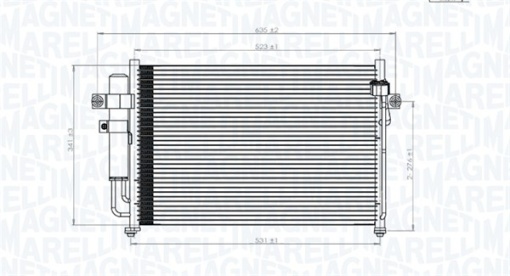 Condensator climatizare (cu uscator) potrivit HYUNDAI GETZ 1.1-1.6 09.02-12.10