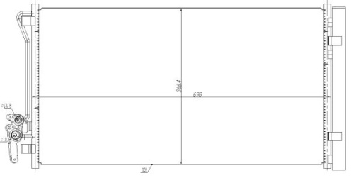 Condensator climatizare (cu uscator) potrivit LAND ROVER DISCOVERY SPORT, RANGE ROVER EVOQUE 2.0-2.0H 12.14-